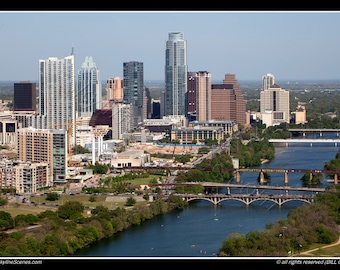 Austin Texas Skyline Konstfoto oramat tryck