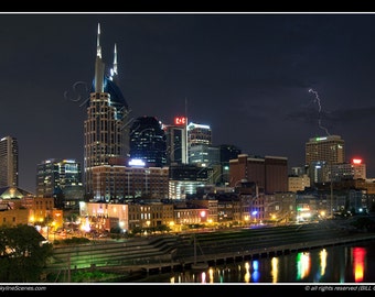 Nashville Tennessee Skyline Fine art zdjęcie wydruk bez ramki