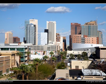Phoenix Arizona Skyline Fine art foto ongelijste afdruk