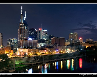 Nashville Tennessee Skyline Fine art zdjęcie wydruk bez ramki
