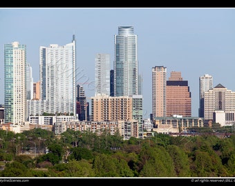 Austin Texas Skyline Konstfoto oramat tryck