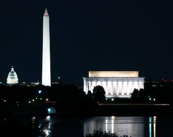 Washington DC Skyline Fine art foto ongelijste afdruk