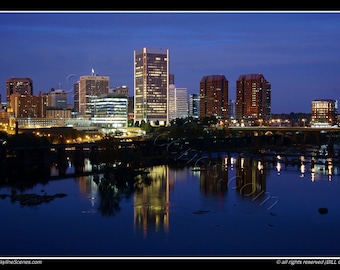 Richmond Virginia Skyline Konstfoto oramat tryck