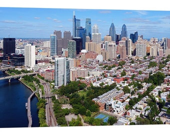 Philadelphia Pennsylvania Skyline stretched and mounted canvas