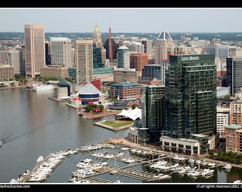Baltimore Maryland Skyline Fine art zdjęcie wydruk bez ramki