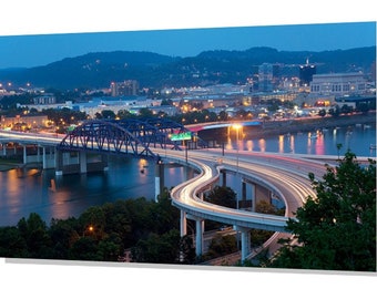 Charleston WV Skyline Foto ingelijst afdrukken