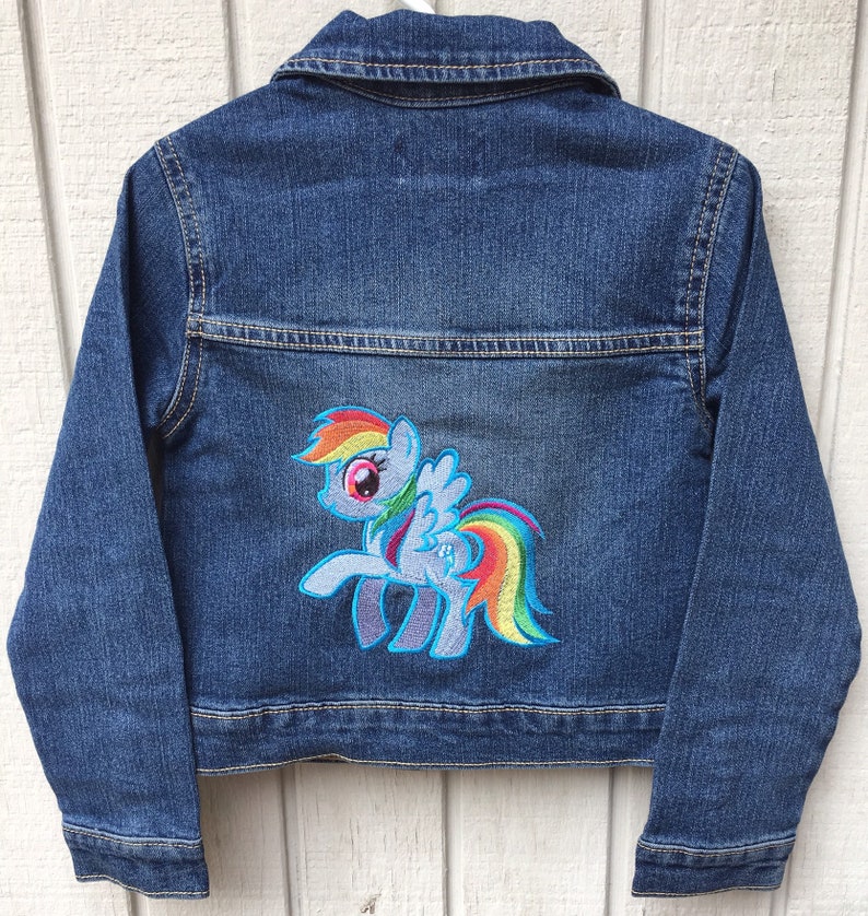 rainbow jean jacket
