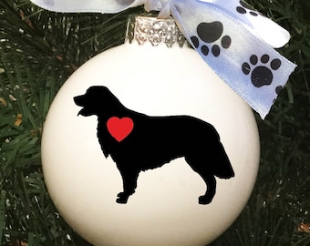 Personalized Dog Silhouette Christmas Ornament - Dog Breed Silhouette Ornaments