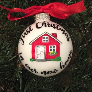 First Christmas In Our New Home Christmas Ornament - New Home Personalized Christmas Ornament