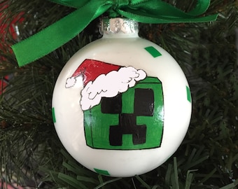 Personalized Santa Creeper Inspired Christmas Ornament