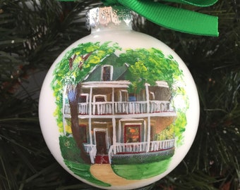 Hand Painted Custom Home Ornament - New Home Ornament - Realtor Closing Gift