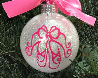 Personalized Ballet Slippers Christmas Ornament