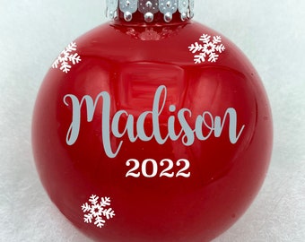 Personalized Christmas Ornaments, Christmas Office Gifts, Personalized Christmas Bulbs with Names, Custom Christmas Gifts, Secret Santa Gift