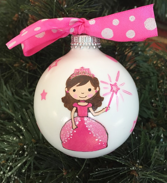 Personalized Hand Painted Princess Christmas Ornament