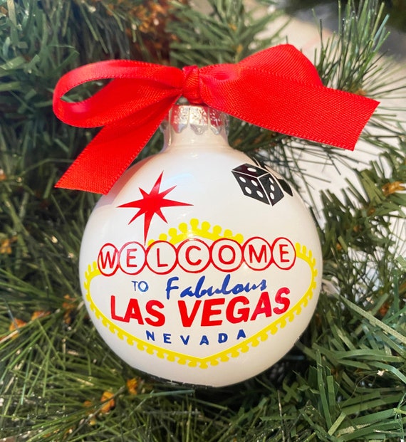 Personalized Las Vegas Glass Ornament