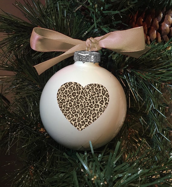 Personalized Patterned Heart Christmas Ornament