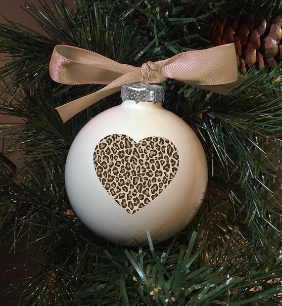 Personalized Patterned Heart Christmas Ornament