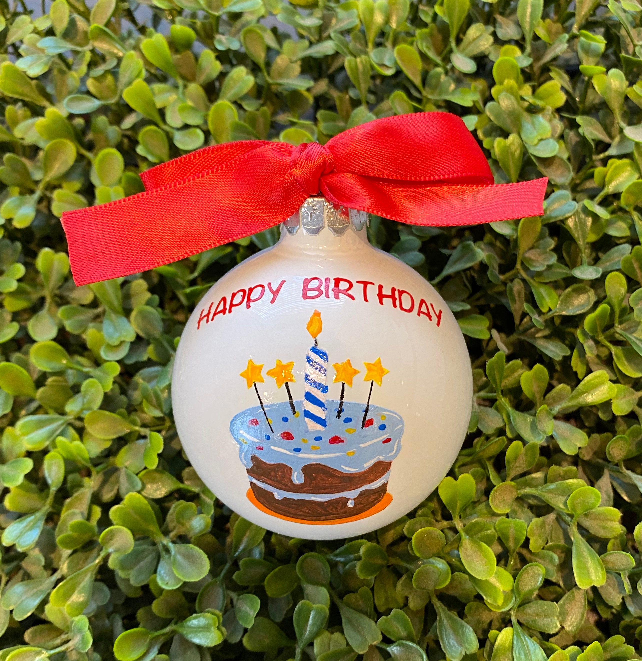 Personalized Happy Birthday Ornament Birthday Cake Ornament