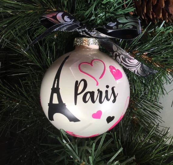 Personalized Paris Fashion Glass Ornament - Love Fashion Glass Ornament