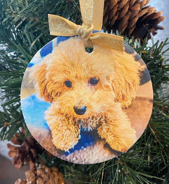 Personalized Ceramic Photo Ornament - Custom Christmas Photo Ornament - Xmas Ornament- Picture Ornament Keepsake -Add Your Own Photo & Text