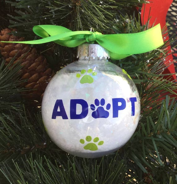 Adopt Dog or Cat Christmas Ornament - Personalized Dog or Cat Christmas Ornament