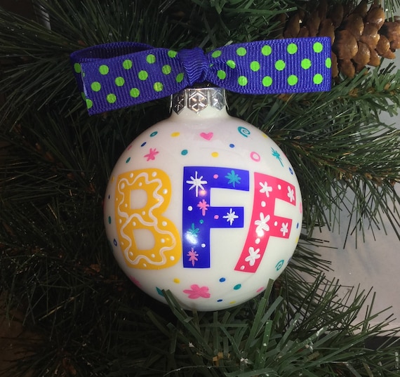 Personalized "BFF" Ornament - "Best Friends Forever" Ornament