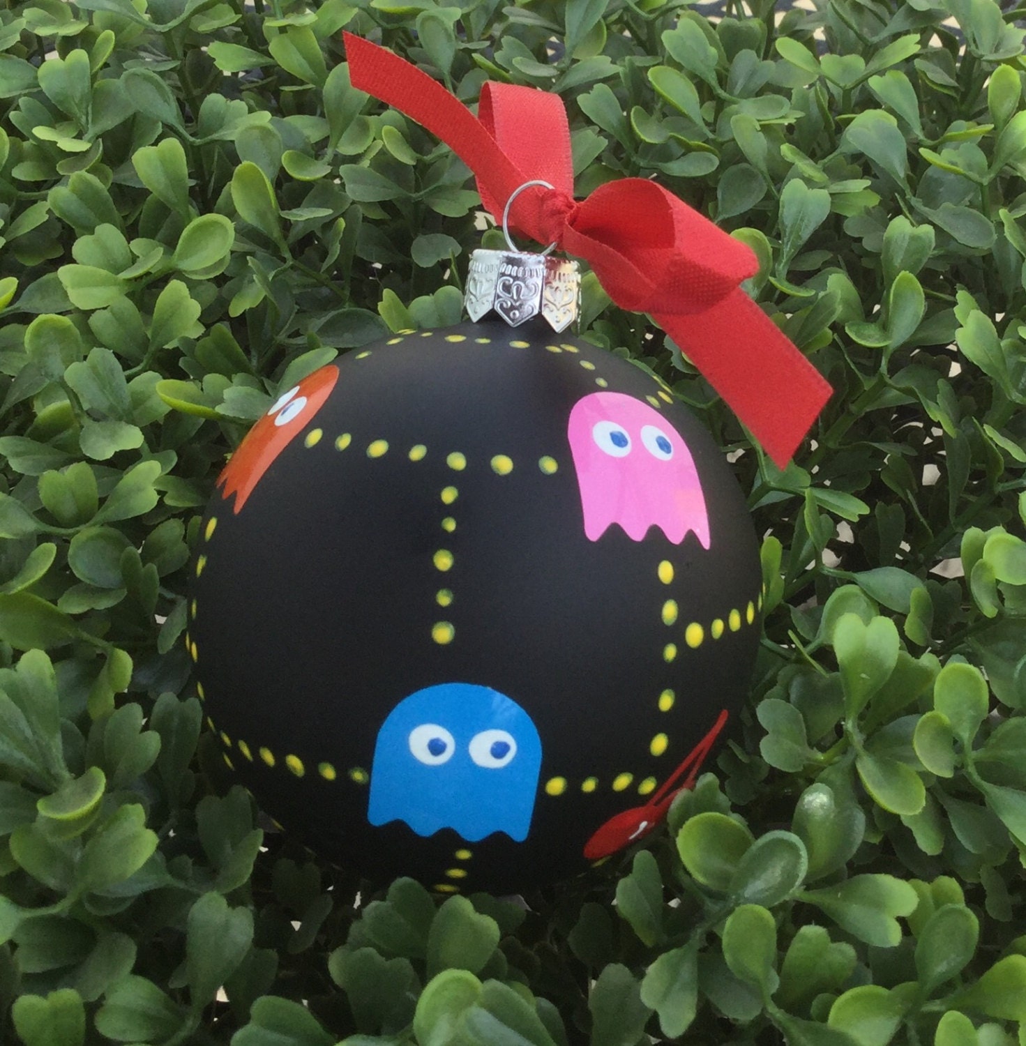 Personalized Classic Pac Man Christmas Ornament Classic Video Game