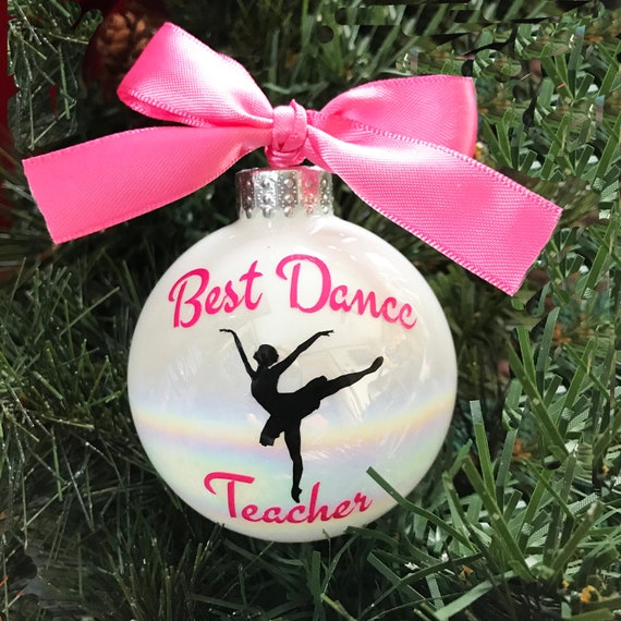 Personalized "Best Dance Teacher" Christmas Ornament - Ballet Teacher Ornament