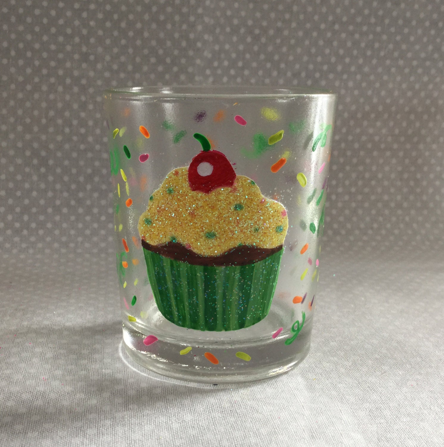 Set Of 3 Cupcake Candle Votive Holders Birthday Candle Votive Holders 