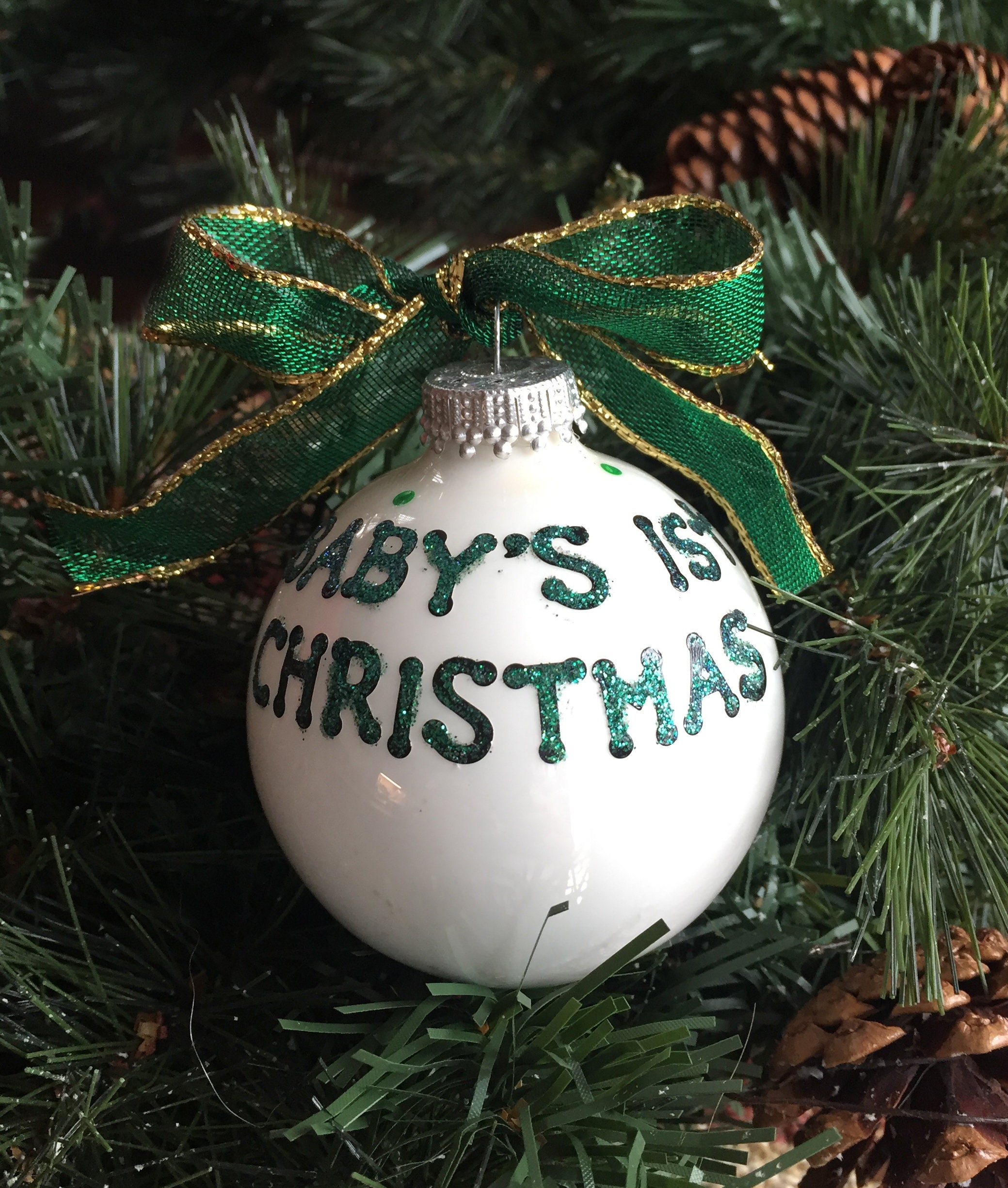 Personalized Baby's 1st Christmas Ornament New Baby Ornament Baby