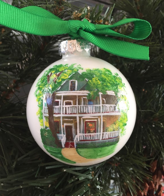 Hand Painted Custom Home Ornament - New Home Ornament - Realtor Closing Gift - First Christmas New Home