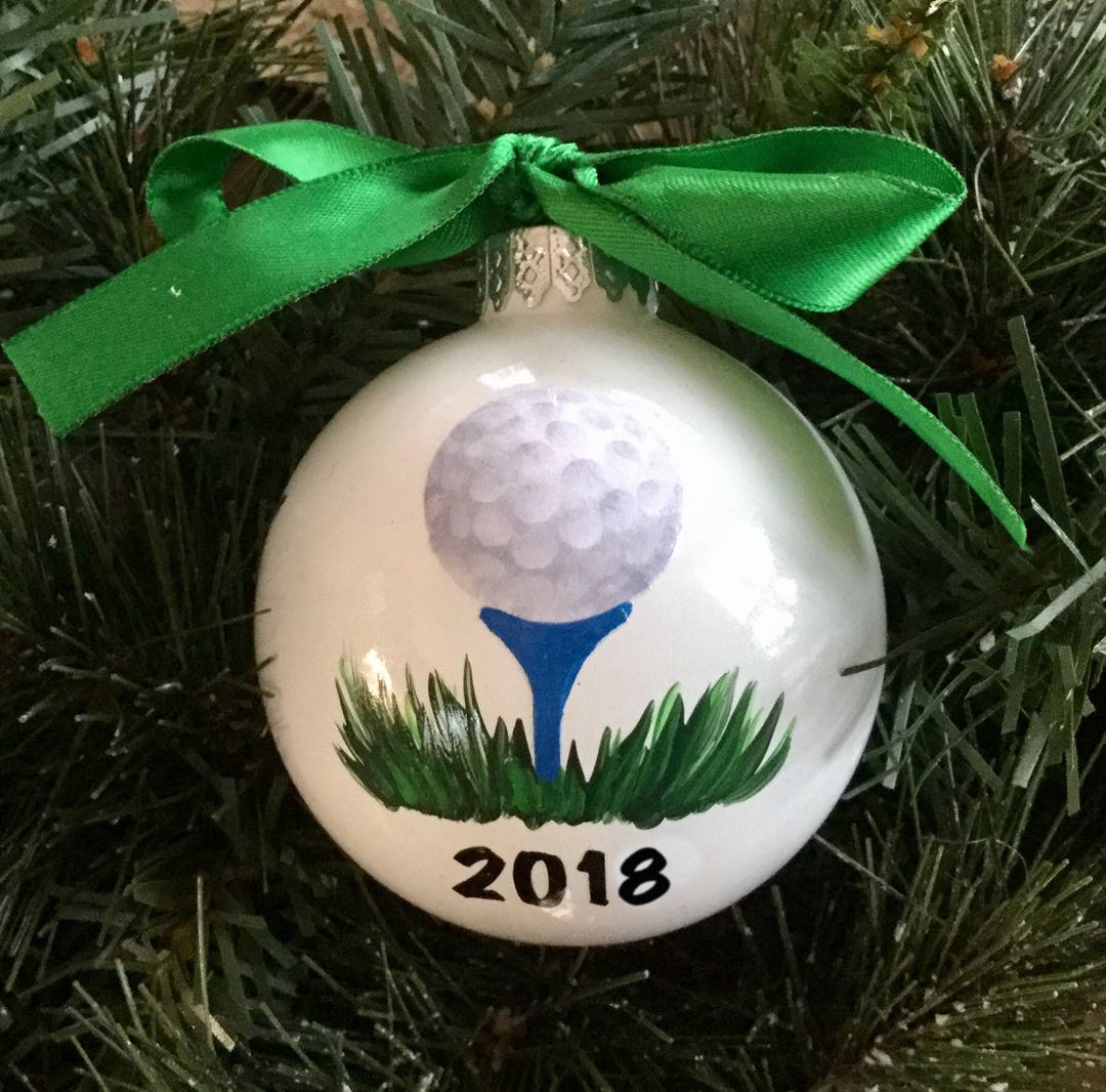 Personalized Hand Painted Golf Ornament Sports Ornament Etsy