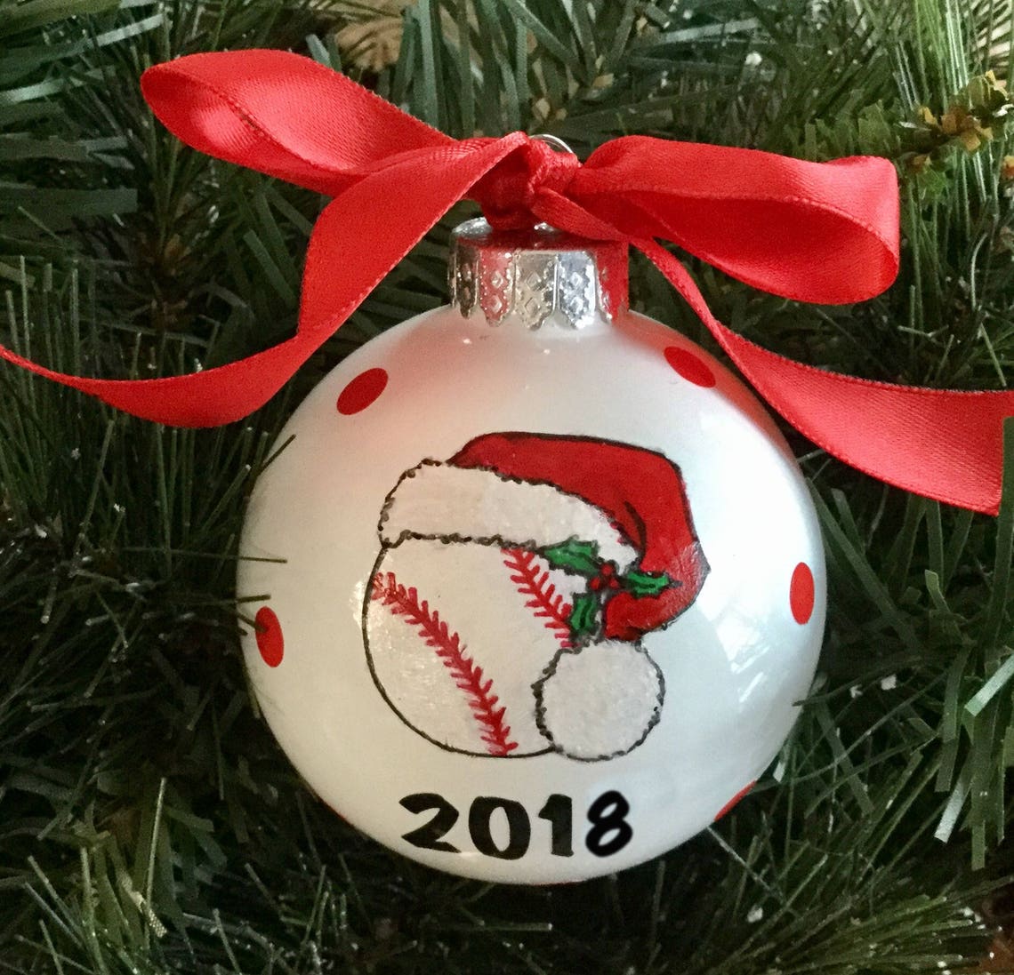 Personalized Hand Painted Sports Glass Ornaments Soccer Etsy