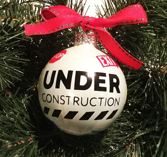 Construction Christmas Ornament - Personalized Christmas Ornament