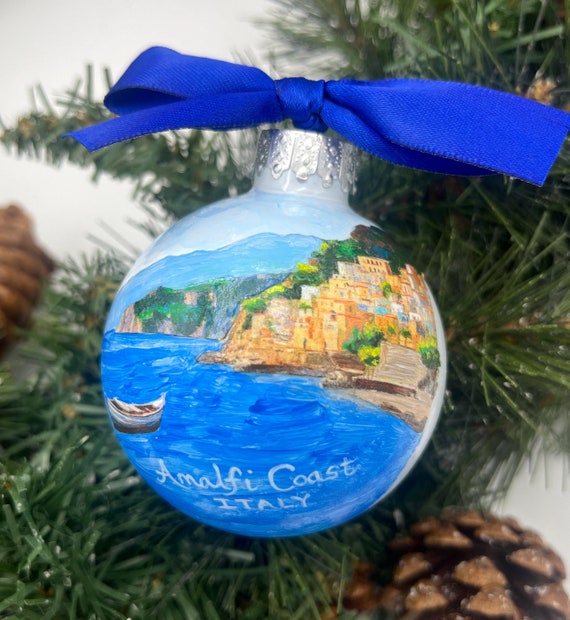 Hand Painted Honeymoon Ornament - Destination Wedding Ornament