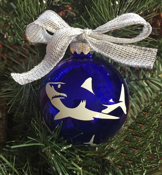 Personalized Vinyl Shark Christmas Ornament