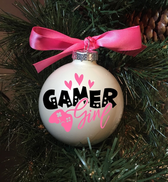 Personalized "Gamer Girl" Ornament - Christmas Ornament for Girl Gamer - Video Game Ornament