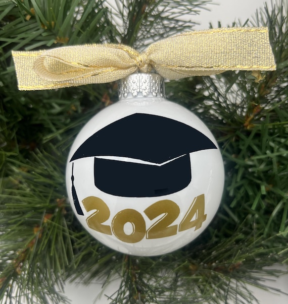 Personalized Graduation Glass Ornament - Gift for Graduate - Graduation Gift - Custom Graduation Ornament