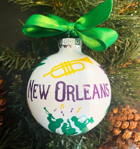 Personalized New Orleans Glass Ornament