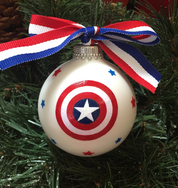 Personalized Captain America Christmas Ornament