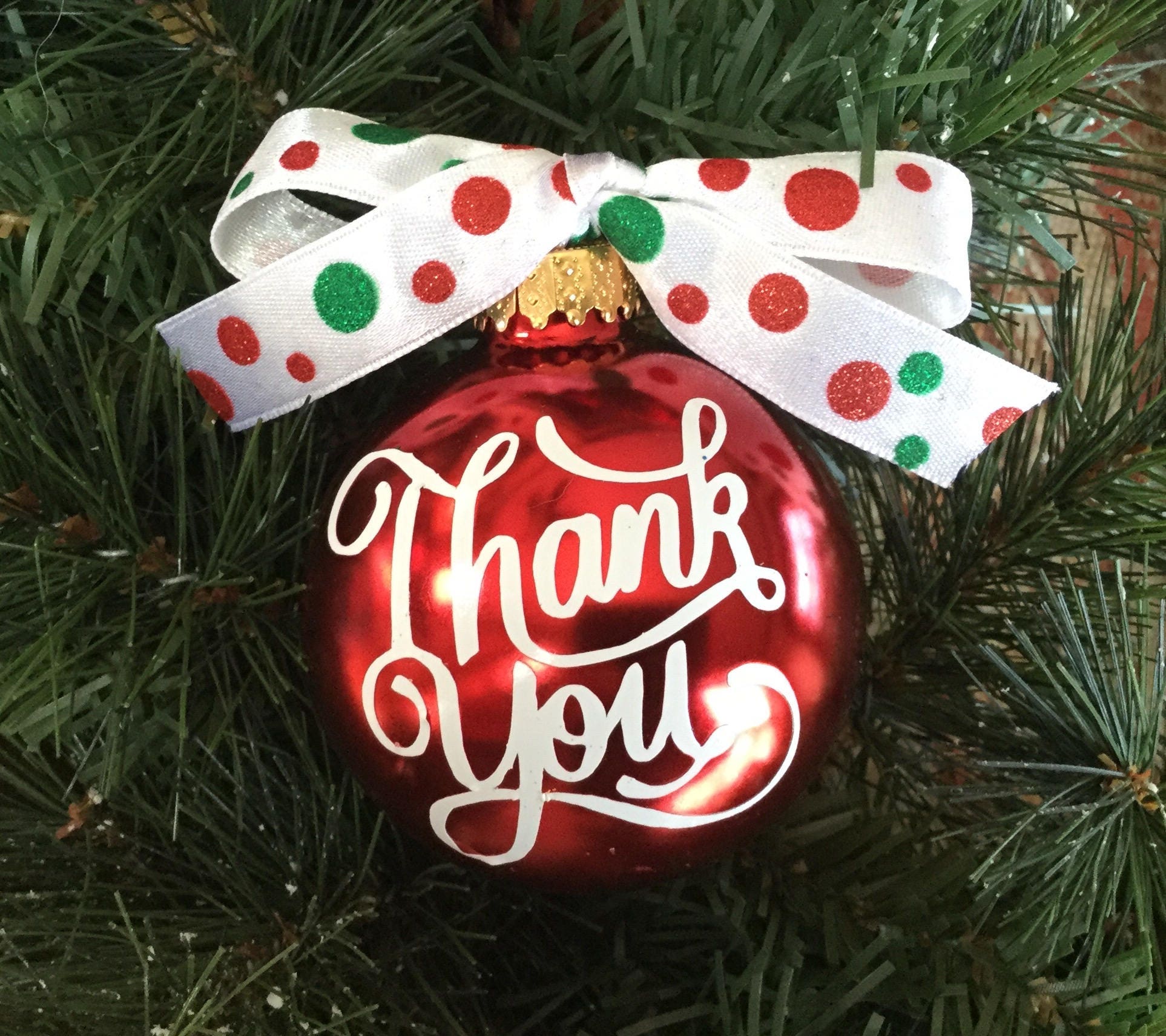 Personalized Thank You Christmas Ornament - Thank You Gift