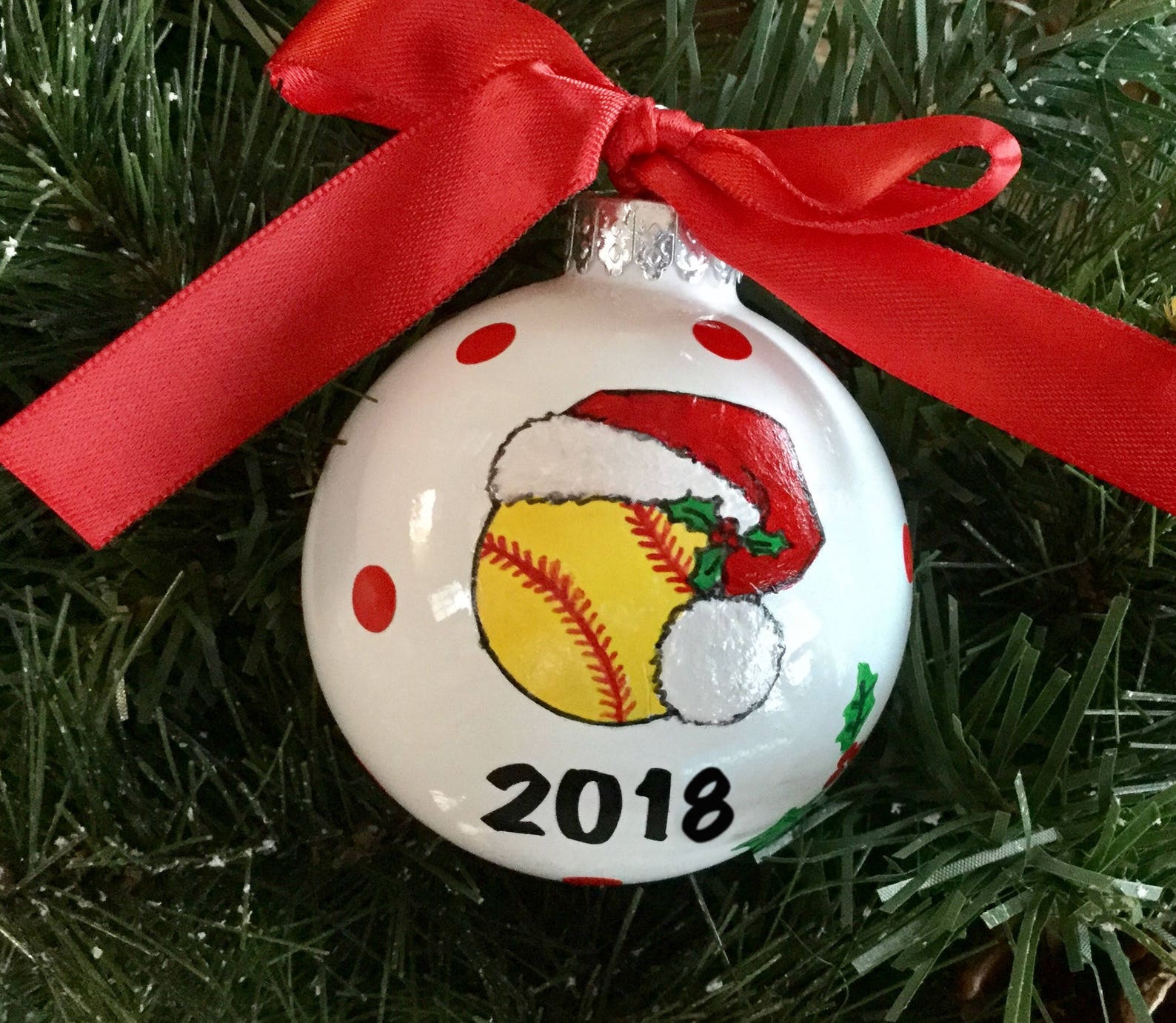 Personalized Hand Painted Sports Glass Ornaments Soccer Etsy UK