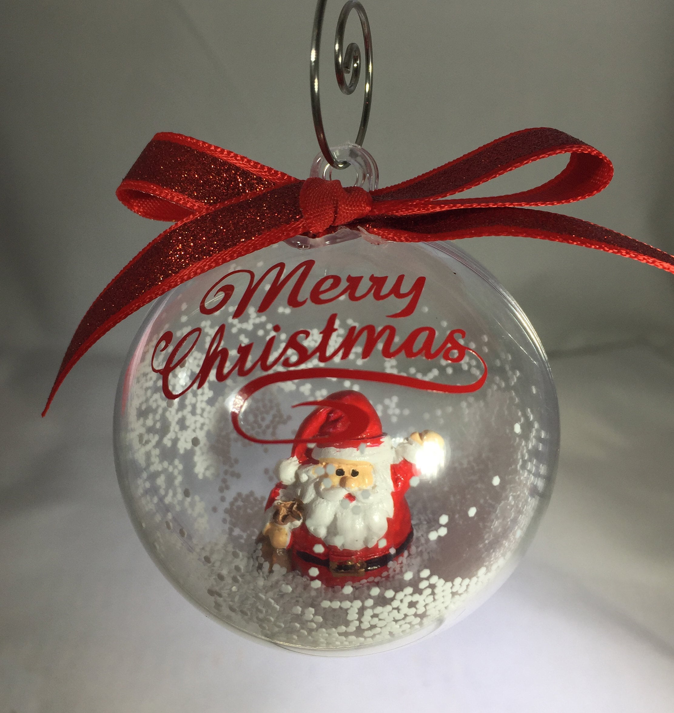 Personalized Snow Globe Santa Claus Ornament
