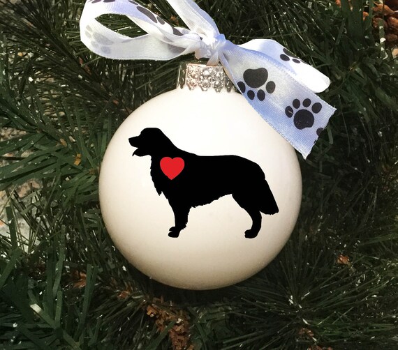 Personalized Dog Silhouette Christmas Ornament - Dog Breed Silhouette Ornaments