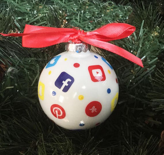 Personalized Social Media Christmas Ornament - Teen Christmas Ornament - Gift for teenager