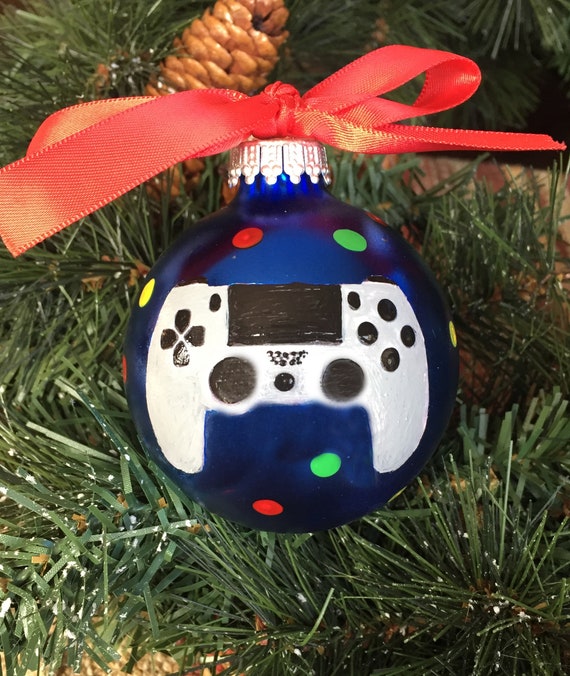 Personalized Game Controller Christmas Ornament - Playstation 4 Controller Ornament - Christmas Ornament for Gamer