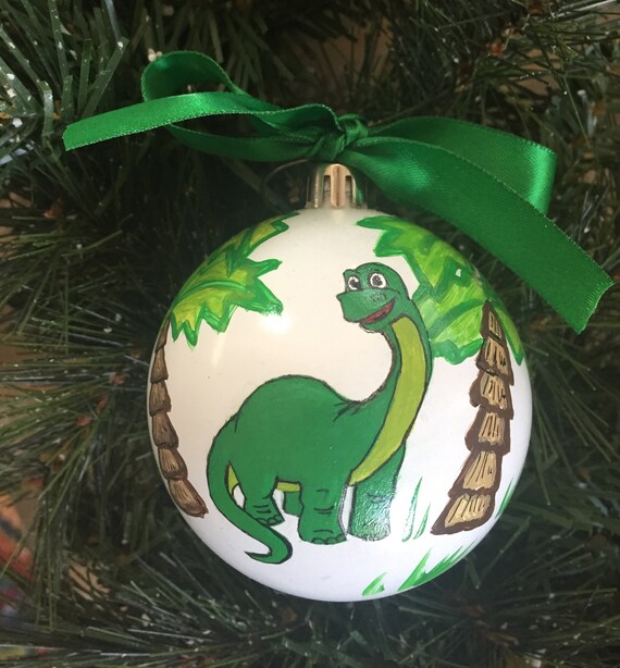 Personalized Dinosaur Shatterproof Christmas Ornaments