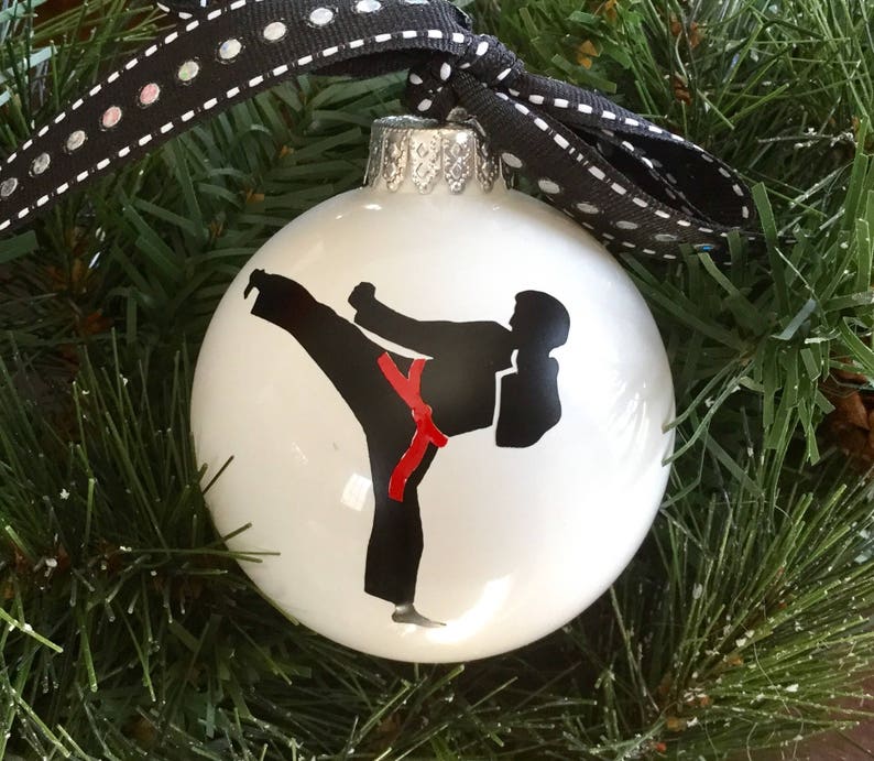 Personalized Martial Arts Ornament Personalized Karate Etsy