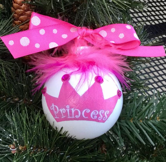 Princess Christmas Ornament - Personalized Princesss Crown Ornament