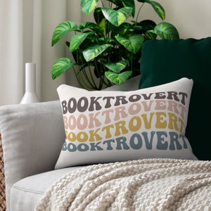 Rectangular Reading Pillow - Booktrovert (person who prefers the company of fictional characters to real people) - 12&quot; x 24&quot;, Free Shipping